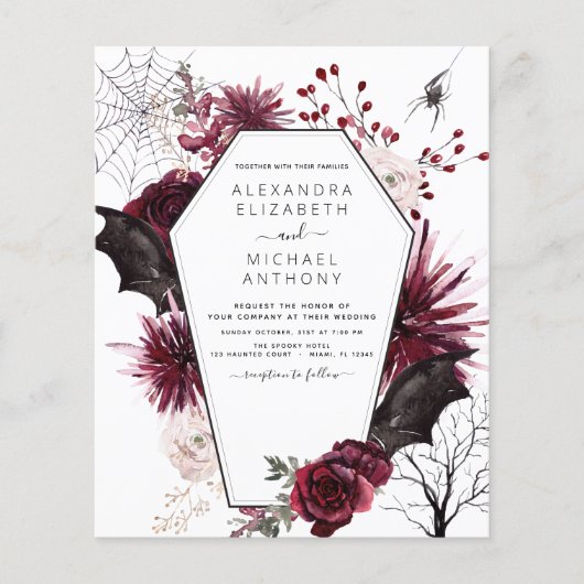 Budget Halloween Autumn Herfst Dark Wedding Flyer (Voorkant)