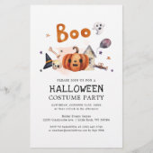Budget Halloween Costume Party Pumpkin Uitnodiging Briefpapier (Voorkant)