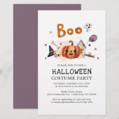 Budget Halloween Costume Party Pumpkin Uitnodiging Briefpapier (Voorkant / Achterkant)