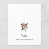 Budget Halloween Crown Pink & Black Floral Wedding Flyer (Achterkant)