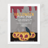 BUDGET Halloween Feest Pompoen met Druppelend Bloe (Voorkant)