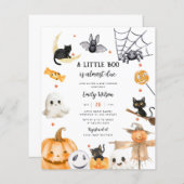 BUDGET Halloween Ghost A Little Boo Baby shower (Voorkant / Achterkant)