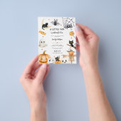 BUDGET Halloween Ghost A Little Boo Baby shower Flyer (Hand)