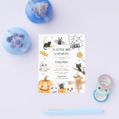 BUDGET Halloween Ghost A Little Boo Baby shower Flyer (Enkel)