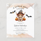 Budget Halloween Koe Little Boo Baby shower Invite (Voorkant)