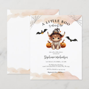 Budget Halloween Koe Little Boo Baby shower Invite