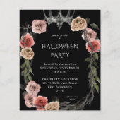 Budget Halloween Kroon Roze Zwart Bloem Feest (Voorkant)
