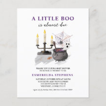 Budget Halloween Little Boo Baby shower Invitation