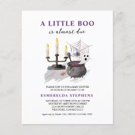 Budget Halloween Little Boo Baby shower Invitation Flyer