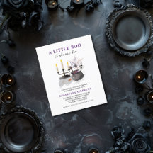 Budget Halloween Little Boo Baby shower Invitation