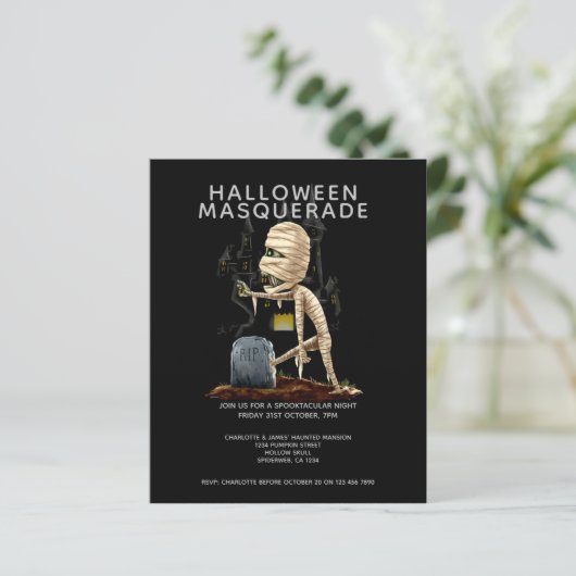 BUDGET Halloween Masquerade Mummy Grave (Staand voorkant)
