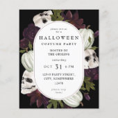 Budget Halloween Paarse Floral & Skull Party (Voorkant)