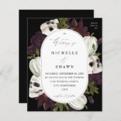 Budget Halloween Paarse Floral & Skull Wedding (Voorkant / Achterkant)