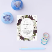 Budget Halloween Paarse Floral & Skull Wedding W Flyer (Enkel)