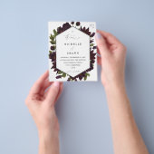 Budget Halloween Paarse Floral Wedding Flyer (Hand)