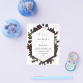 Budget Halloween Paarse Floral Wedding Flyer (Enkel)