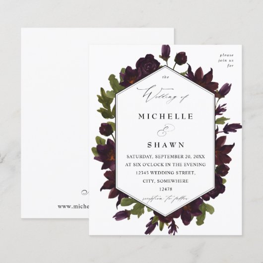 Budget Halloween Paarse Floral Wedding - SM (Voorkant / Achterkant)