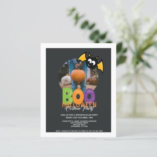 BUDGET Halloween Party Boo en Bat Personated (Staand voorkant)