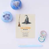 Budget Halloween party grappige Uitnodiging Flyer (Enkel)