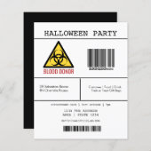 BUDGET Halloween Party Hazard Blood Donor (Voorkant / Achterkant)