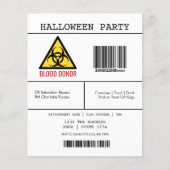 BUDGET Halloween Party Hazard Blood Donor (Voorkant)