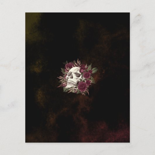 Budget Halloween Party Skull Rozen Invision (Achterkant)
