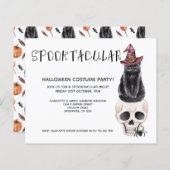 BUDGET Halloween Spooktacular Black Cat on Skull (Voorkant / Achterkant)