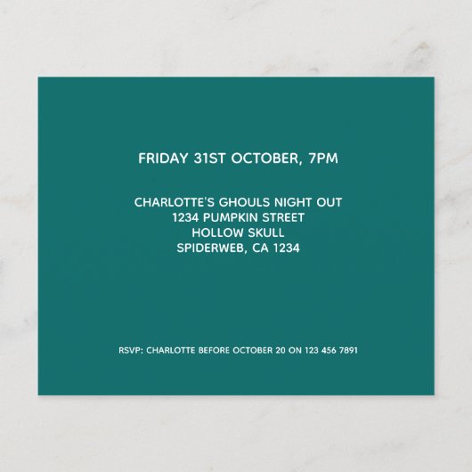 BUDGET Halloween Spooktacular Ghouls Night Out (Achterkant)