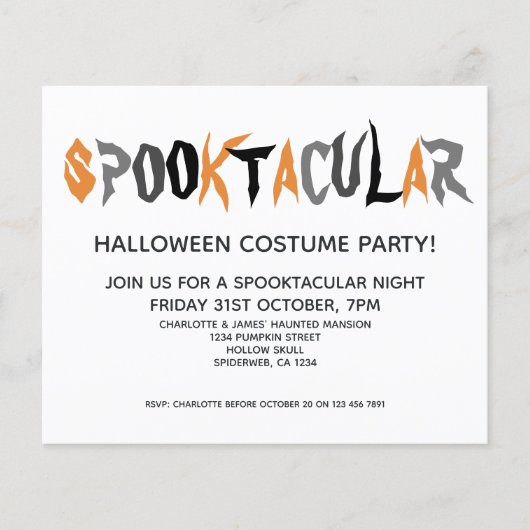 BUDGET Halloween Spooktacular Party striped (Voorkant)
