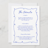 Budget Hand getekend Bright Blue Alles in een brui Kaart (Achterkant)