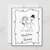 BUDGET Hand getrokken Schattigee paar script bruil (Achterkant)