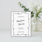 BUDGET Hand getrokken Schattigee paar script bruil (Staand voorkant)