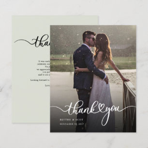 Budget Hand-Lettered Wedding Foto Dank u