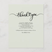 Budget Hand-Lettered Wedding Foto Dank u (Achterkant)