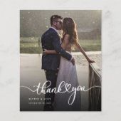 Budget Hand-Lettered Wedding Foto Dank u (Voorkant)