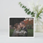 Budget Hand-Lettered Wedding Foto Dank u (Staand voorkant)