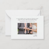 Budget Hand-Lettered Wedding Foto Dank u Notitiekaartje (Achterkant)