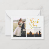 Budget Hand-Lettered Wedding Foto Dank u Notitiekaartje (Voorkant)