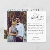 Budget Hand Lettering Foto Weddenschap Bedankt (Voorkant / Achterkant)