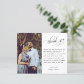 Budget Hand Lettering Foto Weddenschap Bedankt (Staand voorkant)