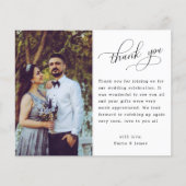 Budget Hand Lettering Foto Weddenschap Bedankt (Voorkant)