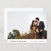 Budget Hand Lettering Photo Wedding Save the Date (Voorkant / Achterkant)