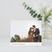 Budget Hand Lettering Photo Wedding Save the Date (Staand voorkant)