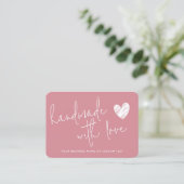 Budget Handgemaakt met Love Pink Bedankt Candle Ca Visitekaartje (Staand voorkant)