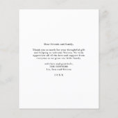 Budget Handgeschreven Foto Baby Bedanktkaart (Achterkant)