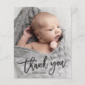 Budget Handgeschreven Foto Baby Hartelijk dank (Voorkant)