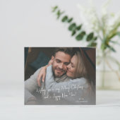 Budget Handgeschreven Kerst of Vakantiebrief Foto (Staand voorkant)