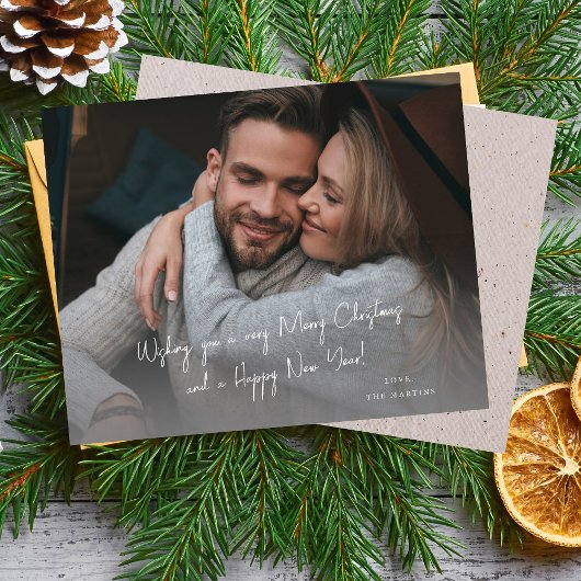 Budget Handgeschreven Kerst of Vakantiebrief Foto