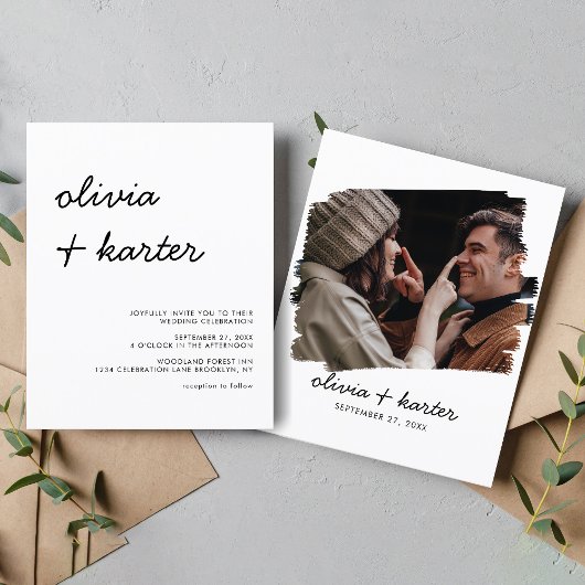 BUDGET Handgeschreven Script Geborsteld Foto Bruil