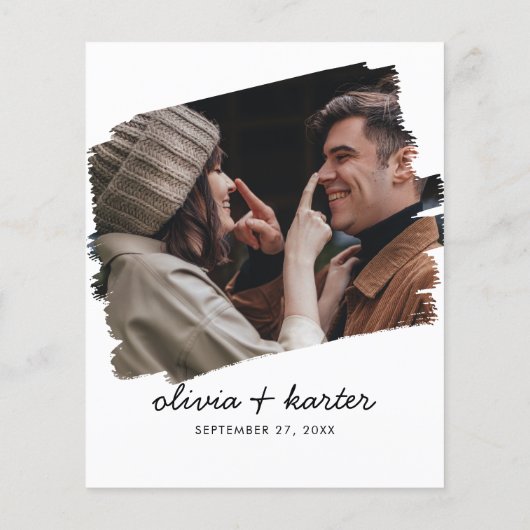 BUDGET Handgeschreven Script Geborsteld Foto Bruil (Achterkant)